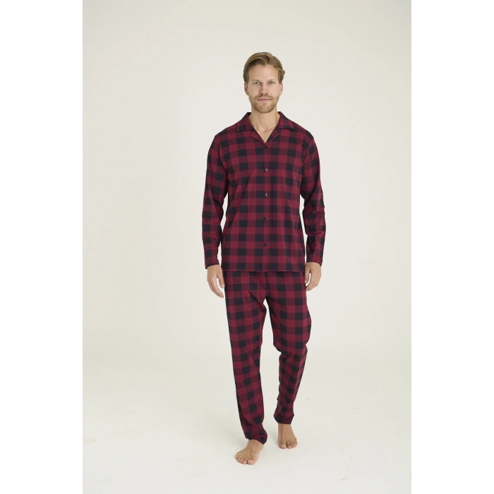 9209 Erkek Apaj Yaka Pijama Takım