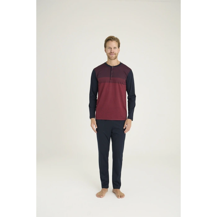9218 Erkek Midi Yaka Pijama Takım