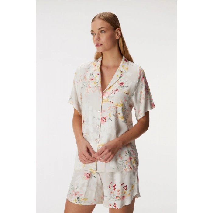 Anıl 11355 Kadın Kısa Kol Gömlek Ve Şort Takım