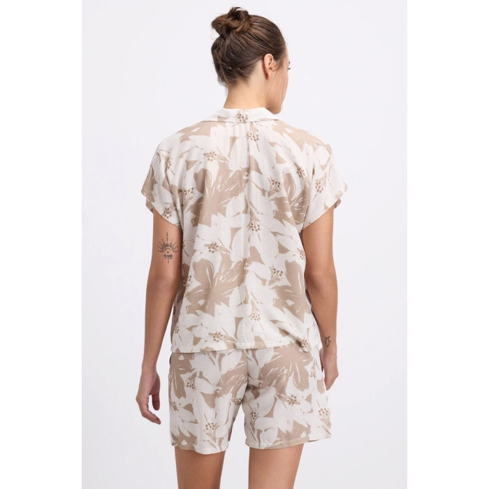 Anıl 11606 Kadın Kısa Kol Gömlek Ve Şort Takım