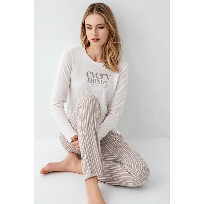 Arnetta 3424-s Kadın Uzun Kol Pijama Takım