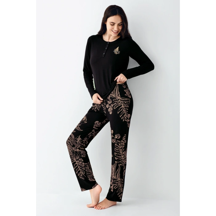 Arnetta 3439-s Kadın Uzun Kol Pijama Takım