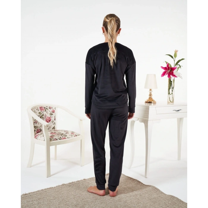 Estiva 25384 Uzun Kol Kadife Pijama Takımı