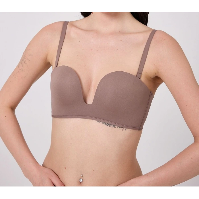 Freshness Msf05 Destekli V Dekolte Lazer Kesim Sütyen