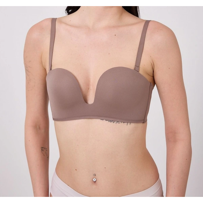 Freshness Msf05 Destekli V Dekolte Lazer Kesim Sütyen