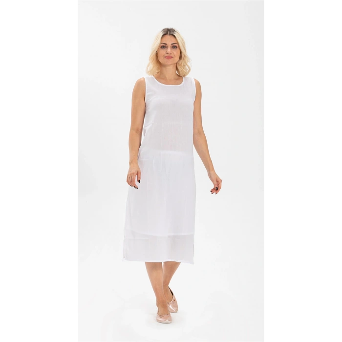 İmer 3164 Kalın Askı Uzun Viskon Elbise Kombinezon