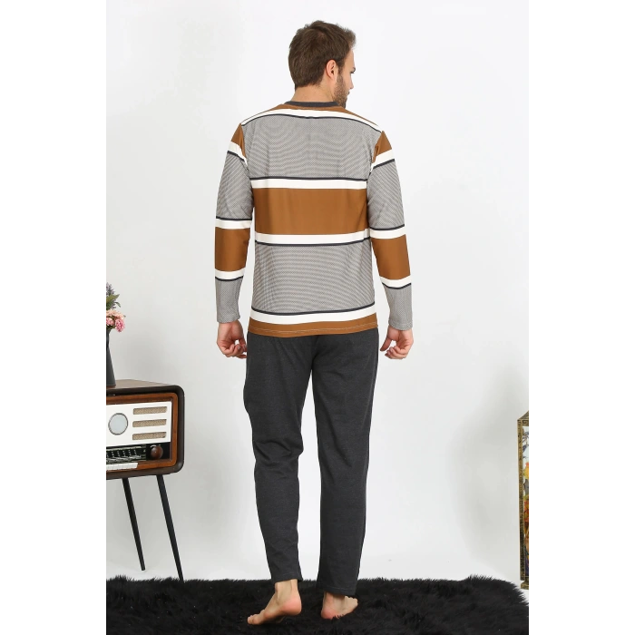 Moda Erkek Uzun Kol Penye Pijama Takım