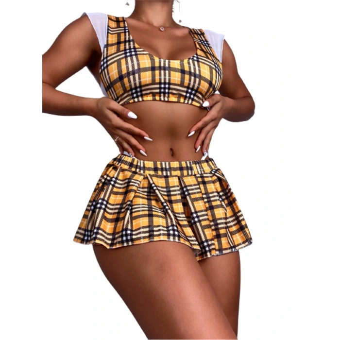 Nightlight 3371 Ekose Fantazi Öğrenci Kostümü