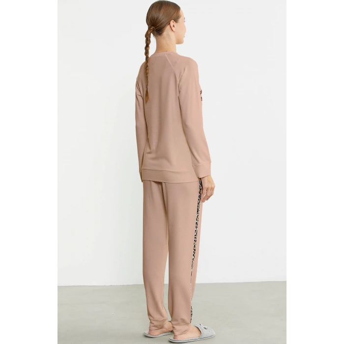 Sementa 76446 Leopar Çizgili Jogger Pijama Takım