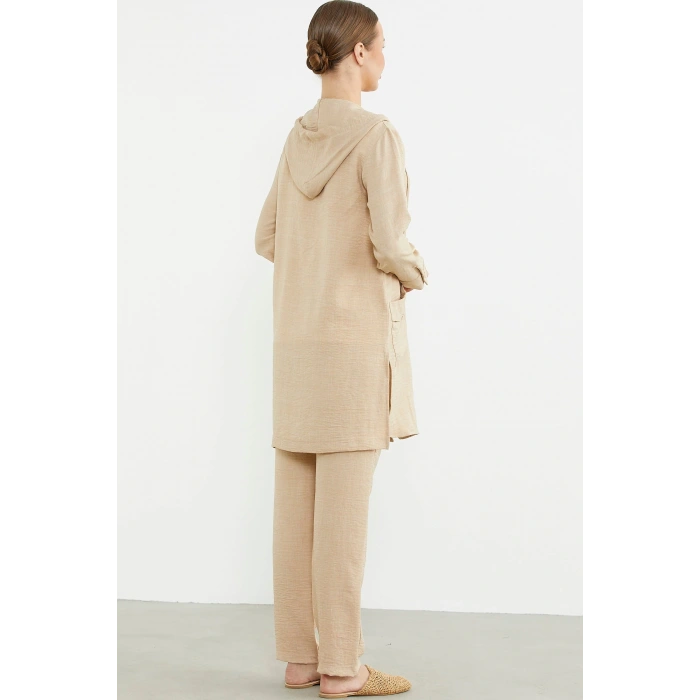 Sementa 76473 Büyük Beden Keten Görünümlü Üçlü Takım