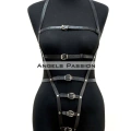 Ağı Bölgesi Açık Deri Fantezi Giyim, Deri Deri Body Harness - Brf790
