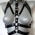 Bayan Deri Fantezi Giyim, Deri Göğüs Harness - Brf970