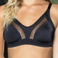 Büyük Beden Uyumlu Siyah Tül Detaylı Günlük Sütyen, B,c Cup Balensiz Konforlu Sütyen