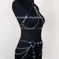 Deri Body Harness, Kadın Deri Fantezi Giyim - Brf1084