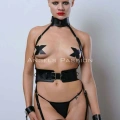 Deri Fantezi Giyim, Kelepçeli Slave Harness Takım - Brf1338