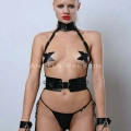 Deri Fantezi Giyim, Kelepçeli Slave Harness Takım - Brf1338