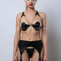 Deri Jartiyer Harness Takım, Kadın Fantezi İç Giyim - Brf1220