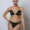 Deri Sütyen Takım, Sexy Deri Fantezi Giyim Sütyen Takım - Brf1223