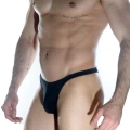 Erkek  Arkası Büzgülü Siyah Brazillian Slip