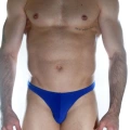 Erkek  Arkası Metalli Mavi Tanga Çamaşır