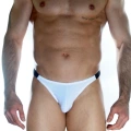 Erkek  Beyaz Arkası Büzgülü Brazillian Slip
