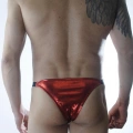 Erkek Kırmızı Lame Brazillian Slip