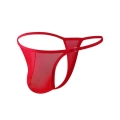Erkek  Kırmızı Transparan Tanga İç Giyim