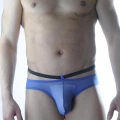 Erkek Mavi Tül Fantezi Slip İç Çamaşırı