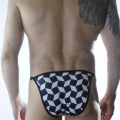 Erkek Metalli Küp Desenli Slip İç Çamaşırı