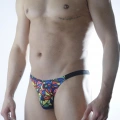 Erkek Renkli Desenli Brazillian Slip