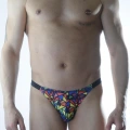 Erkek Renkli Desenli Brazillian Slip