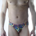 Erkek Renkli Desenli Fantezi Jockstrap