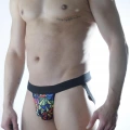 Erkek Renkli Desenli Jockstrap İç Giyim