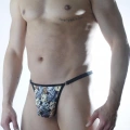 Erkek Zar Desenli Metalli Tanga İç Giyim