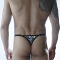 Erkek Zar Desenli Metalli Tanga İç Giyim