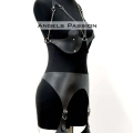 Erotik Deri Jartiyer Harness Takım, Kadın Fantezi İç Giyim - Brf1220
