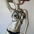 Fantazi Deri İç Giyim Seksi Göğüs Harness - Brf108