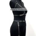Fantazi İç Giyim Zincirli Erotik Harness Takım - Brf1081