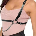 Günlük Kullanıma Uygun Seksi Giysi Üzeri Deri Kemer Harness - Brf1185