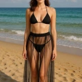 Kadın Tül Pareo Etek Plaj Elbisesi