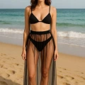 Kadın Tül Pareo Etek Plaj Elbisesi