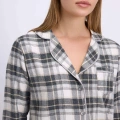 Kareli Flanel Görünümlü Uzun Kollu 2li Pijama Takımı