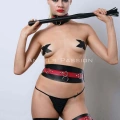 Kırbaçlı, Kelepçeli Full Set, Deri Fantezi Slave Set - Brf1342