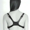 Kurukafa Tasarımlı Giysi Üzeri Giyilebilir Fantazi Seksi Deri Body Harness - Brf1153