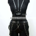Püslüllü Deri Harness Takım, Püsküllü Elbise Aksesuarı - Brf768
