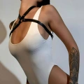 Seksi Boyundan Askılı Vücut Kemeri, Göğüs Harness - Brf1126
