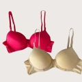 Ten-kırmızı 2li Mikro Kumaş Push Up Dolgulu Balenli Günlük Destekli Sütyen