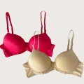 Ten-kırmızı 2li Mikro Kumaş Push Up Dolgulu Balenli Günlük Destekli Sütyen