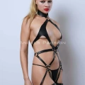 Vegan Deri Harness, Full Body Deri Harness, Erotik Deri İç Giyim - Brf1331