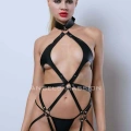 Vegan Deri Harness, Full Body Deri Harness, Erotik Deri İç Giyim - Brf1331